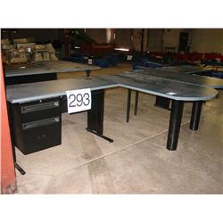 L SHAPE DESK BLUE