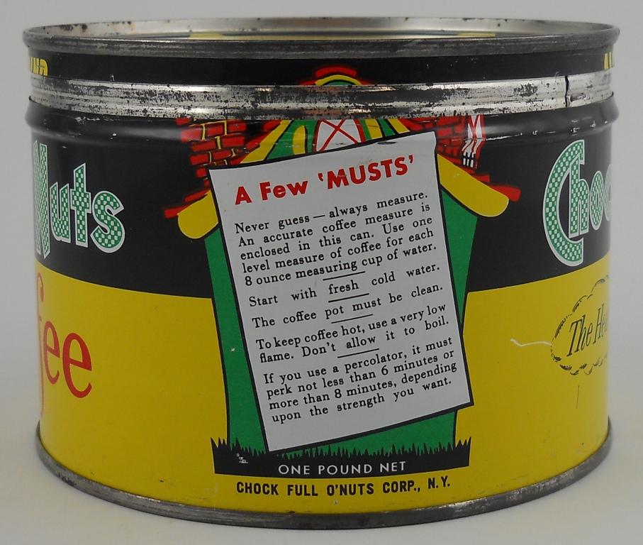 Chock Full O' Nuts KeyWind Coffee Can