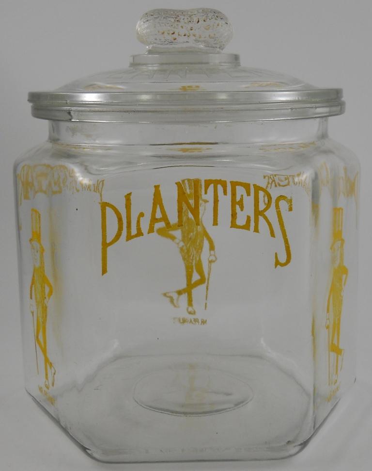Planters SixSided Jar with Peanut Finial Lid