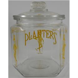 Planters Six-Sided Jar with Peanut Finial Lid