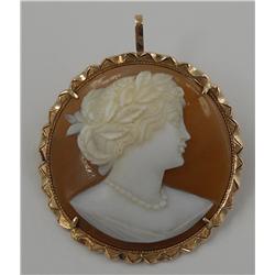 Estate Jewelry 14k Gold Cameo
