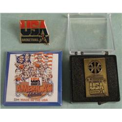 Three US Men Olympic Basketball Pins