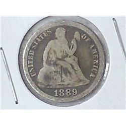 1889 SEATED LIBERTY DIME