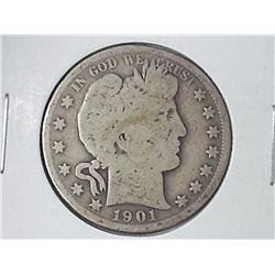 1901 BARBER HALF DOLLAR