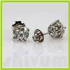 Image 1 : Genuine  2.66 ctw Diamond Earring  14K White or Yellow Gold 