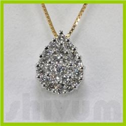 Genuine 0.63ctw Diamond Necklace 18k Gold 1.82g