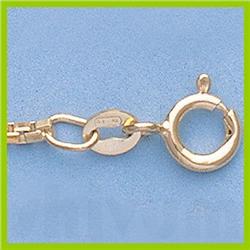 Genuine 16" 14kt Italian Gold-Yellow or White 1.7mm, 8 Sided Box Chain Gauge:31, 6.9gr