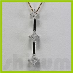 Genuine0.51ctw Diamond Necklace 10k Gold 1.20g