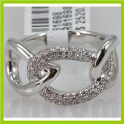 Genuine 0.39 ctw 18k Diamond White Gold Ring 