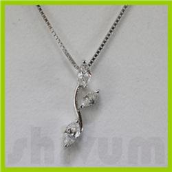 Genuine 0.31ctw Diamond Necklace 14k Gold 0.46g