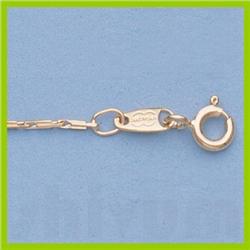Genuine 16" 14kt Italian Gold-Yellow or White 1.1mm, Pinsetta Pink Gold Gauge:042, 1.7gr