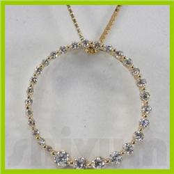 Genuine 0.41 ctw Diamond Necklace 14K Gold 1.49g