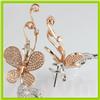 Image 1 : Genuine 1.76 ctw Butterfly Design 2 Tone Earring 14kt Gold