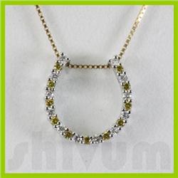 Genuine 0.27ctw Diamond Necklace 14K Gold 1.31g