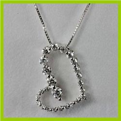 Genuine 0.81 ctw Diamond Pendant 18kt Gold-White 
