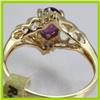 Image 3 : Genuine  0.97 ctw  Rhodolite  Ring  14KT Yellow Gold  Ring Size  7