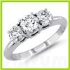 Image 1 : 0.50 ctw Round cut Three Stone Diamond Ring, F-G, SI2