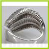 Image 2 : Genuine 0.48 ctw Diamond Ring 14K White Gold