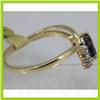 Image 2 : Genuine  0.58 ctw  Iolite Ring  14KT Yellow Gold  Ring Size  7.5