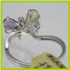 Image 3 : Genuine  1.015 ctw  Multi Sapphire Ring  14KT White Gold  Ring Size  7