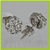 Image 2 : Genune 0.840 ctw Diamond Earring 18kt Gold-White