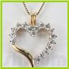 Image 1 : Genuine 0.5ctw Diamond Necklace14K Gold 1.55g