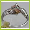 Image 3 : Genuine  1.33 ctw  Twilight Pink Tourmaline Ring  14KT White Gold  Ring Size  7