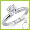 Image 1 : 0.50 ct Round cut Diamond Solitaire Ring, F-G, VS