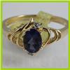 Image 1 : Genuine  0.97 ctw  Iolite Ring  14KT Yellow Gold  Ring Size  7