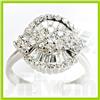 Image 1 : Genuine 1.27 ctw Tappered & Diamond Ring 18kt Gold-White 