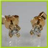 Image 1 : Genuine 0.42 ctw Diamond Stud Earring 18kt Gold-Yellow