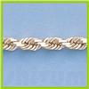 Image 2 : Genuine 16" 14kt Italian Gold-Yellow 5.0mm, D/C  Rope Chain Gauge:D/C or Reg.,  30.3gr