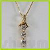 Image 1 : Genuine 0.36ctw Diamond Necklace 14k Gold 1.65g