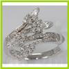 Image 1 : Genuine 0.72 ctw Diamond Ring 14K White Gold