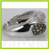 Image 2 : Genuine 0.74 ctw Diamond Ring 14K White Gold