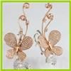 Image 2 : Genuine 1.76 ctw Butterfly Design 2 Tone Earring 14kt Gold