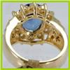 Image 2 : Genuine  5.54 ctw Tanzanite & Diamond Ring 14KT Yellow Gold Ring Size 7.5
