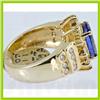 Image 3 : Genuine  5.54 ctw Tanzanite & Diamond Ring 14KT Yellow Gold Ring Size 7.5