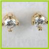 Image 1 : Genuine 0.42 ctw Diamond Stud Earring 18kt Gold-Yellow