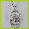 Image 1 : Geniune 0.87 ctw Round Diamond Pendant 18kt Gold-White