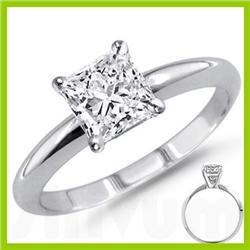 0.25 ct Princess cut Diamond Solitaire Ring, F-G, SI2