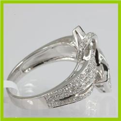 Genuine 0.78 ctw Diamond  Ring 18kt Gold-White 