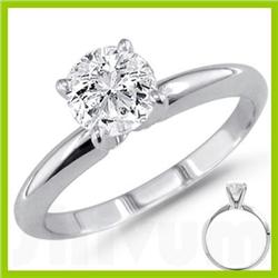 0.60 ct Round cut Diamond Solitaire Ring, F-G, I