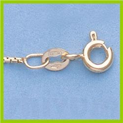 Genuine 16  14kt Italian Gold-Yellow or White 0.8mm, Box Chain Gauge:15, 2.2gr