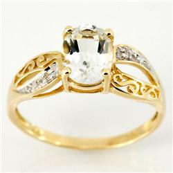 1.74ct Natural Wht Topaz Diamond 9k Gold Ring (JEW-9331X)