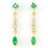 .66ct Natural Emerald Diamond 9k Gold Earrings (JEW-9239X)