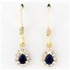 .44ct Bl Sapphire 20 Diamond 9k Gold Earrings (JEW-9250X)