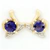 1.14ct Natural Iolite Diamond 9k Gold Earrings (JEW-9252X)