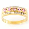 .71ct Pink Sapphire 14 Diamond 9k Yel Gold Ring (JEW-9383X)
