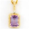 1.14ct Pink Amethyst Diamond 9k Gold Pendant (JEW-9273X)